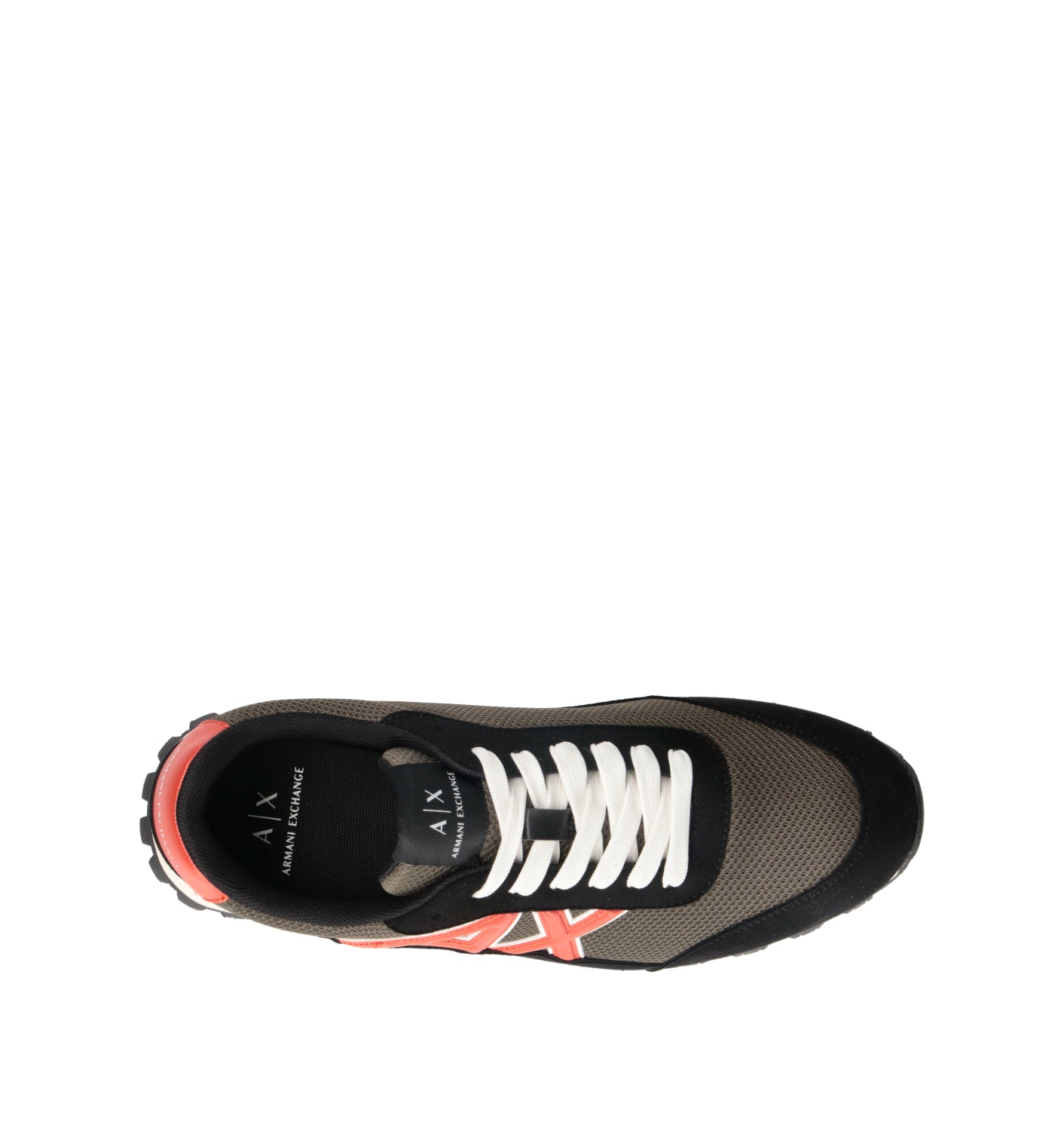 ARMANI EXCHANGE Sneaker uomo nera/arancio