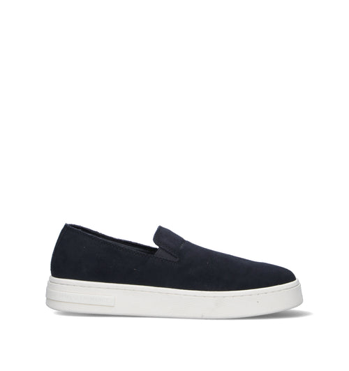 ARMANI EXCHANGE Slip on uomo blu in suede