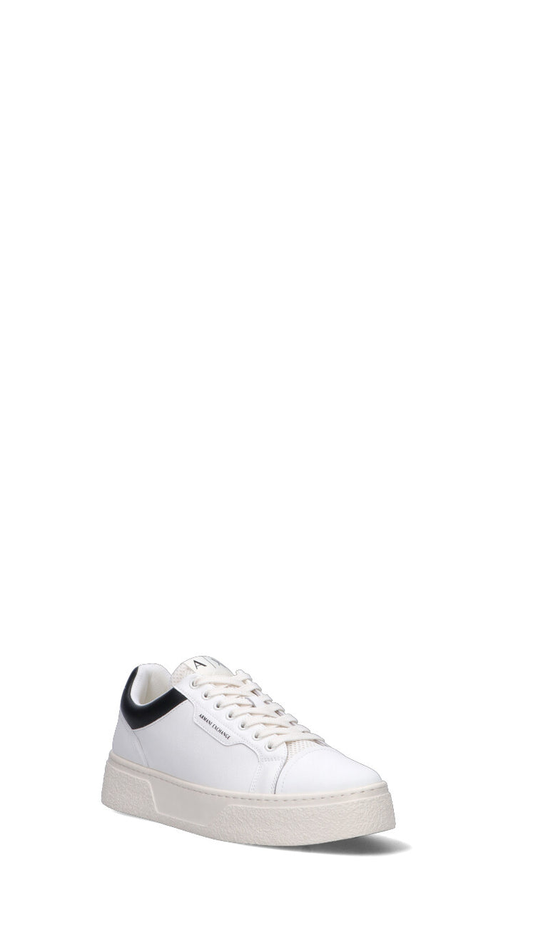 ARMANI EXCHANGE Sneaker uomo bianca/nera in pelle
