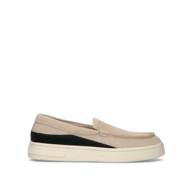 ARMANI EXCHANGE Mocassino uomo grigio in suede