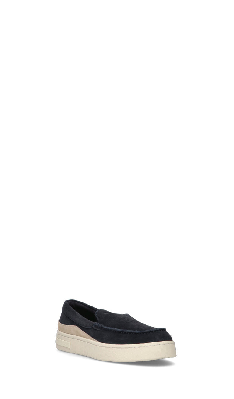 ARMANI EXCHANGE Mocassino uomo blu/panna in suede
