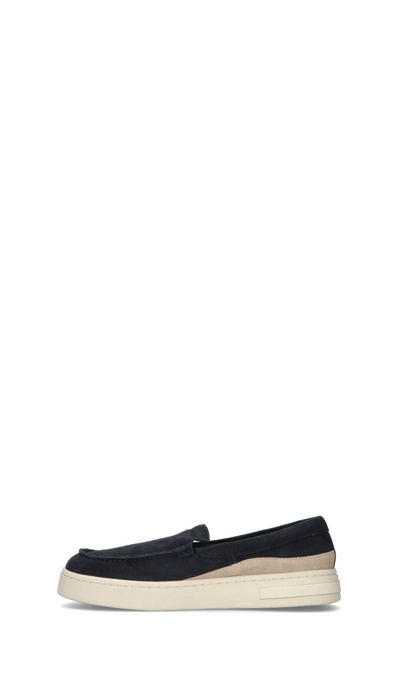 ARMANI EXCHANGE Mocassino uomo blu/panna in suede