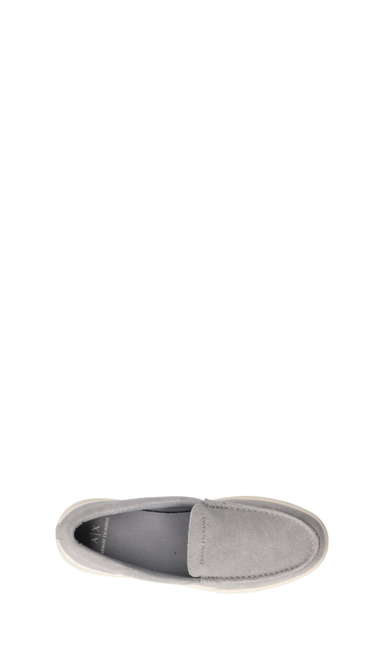 ARMANI EXCHANGE Mocassino uomo grigio in suede