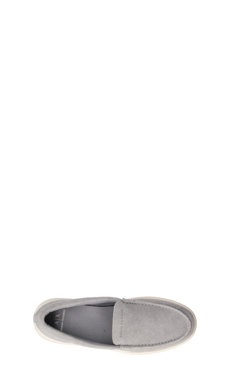 ARMANI EXCHANGE Mocassino uomo grigio in suede
