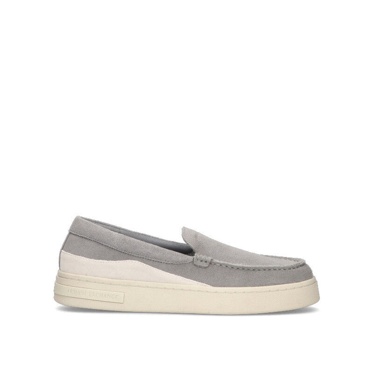 ARMANI EXCHANGE Mocassino uomo grigio in suede