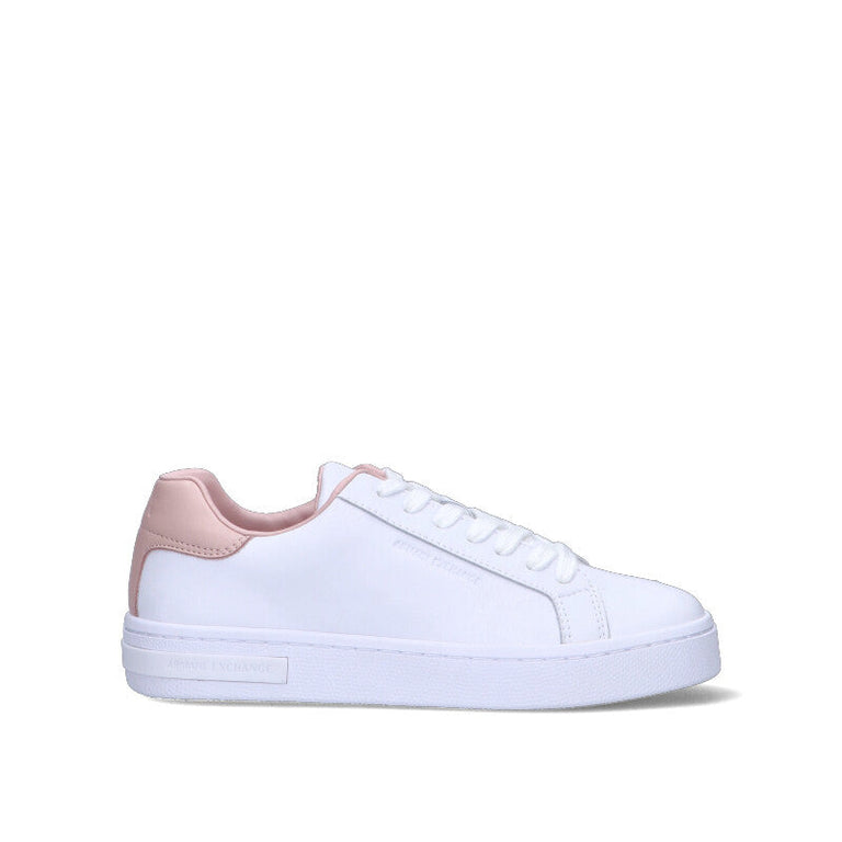 ARMANI EXCHANGE Sneaker donna bianca/rosa in pelle