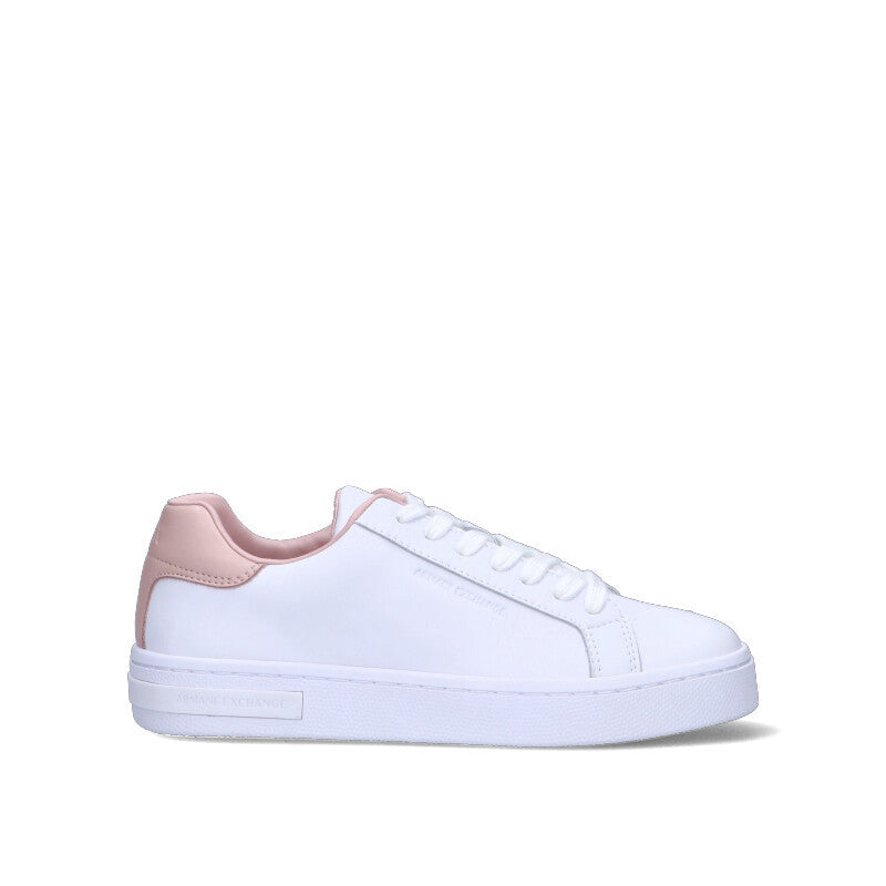 ARMANI EXCHANGE Sneaker donna bianca/rosa in pelle