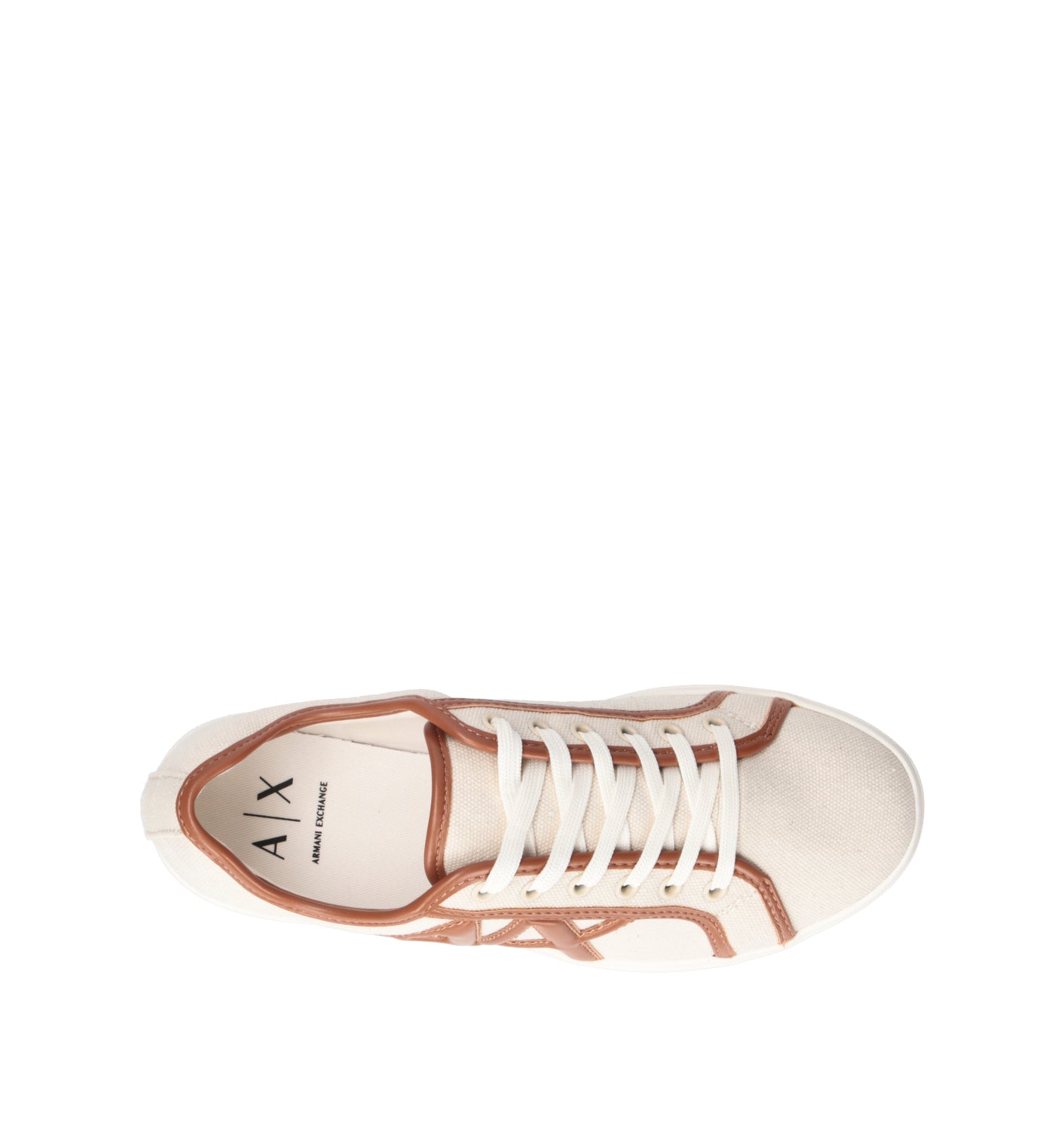 ARMANI EXCHANGE Sneaker donna bianca/cuoio