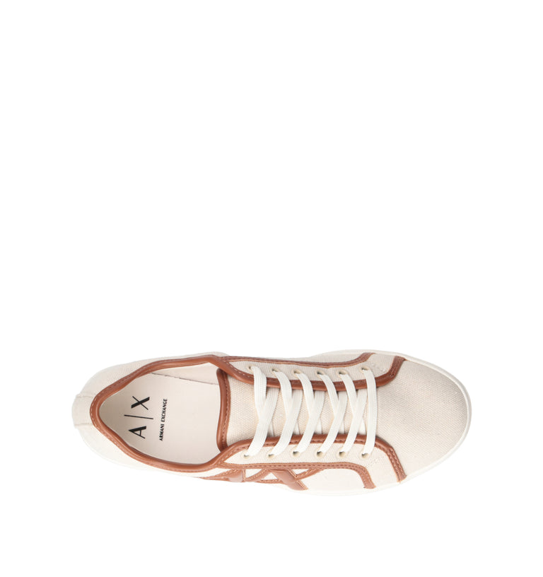 ARMANI EXCHANGE Sneaker donna bianca/cuoio
