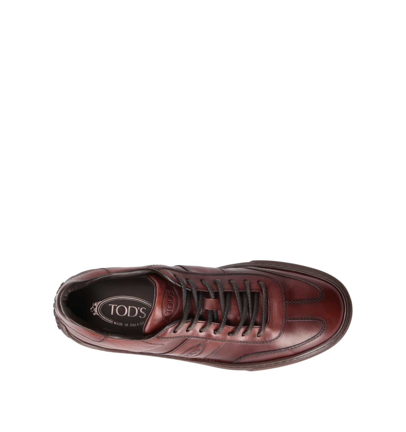 TOD'S Sneaker uomo marrone in pelle