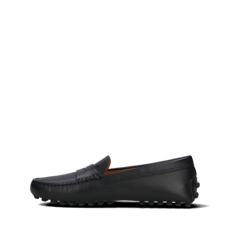 TODS Mocassino donna nero in pelle