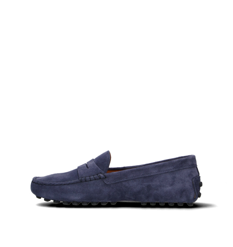 TODS Mocassino donna blu in suede