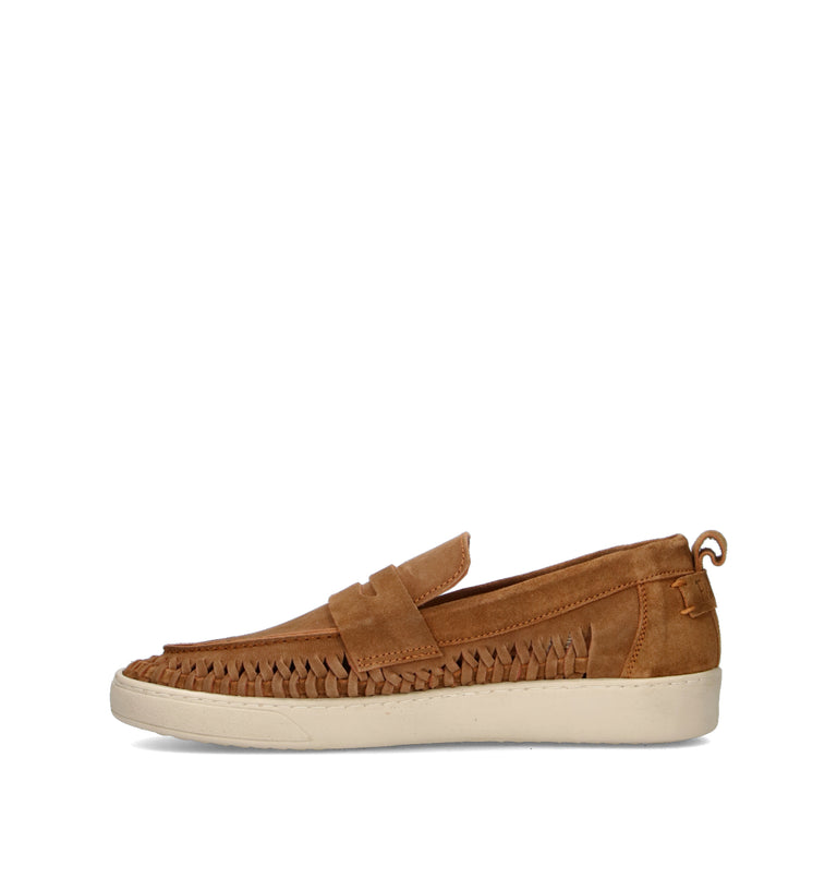 PAWELK'S Mocassino uomo cuoio in suede