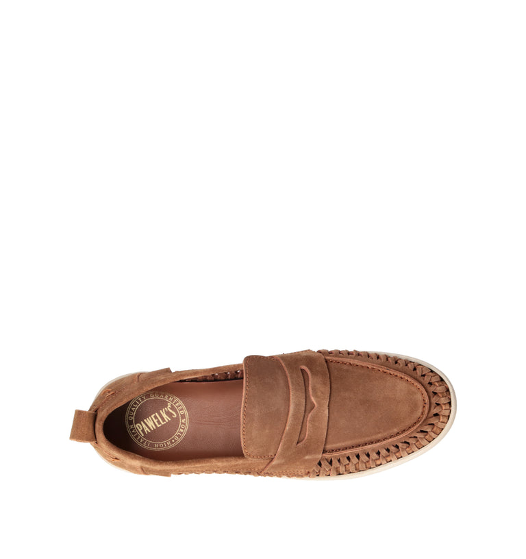 PAWELK'S Mocassino uomo cuoio in suede