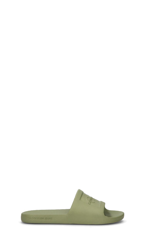 CALVIN KLEIN Ciabatta uomo verde militare