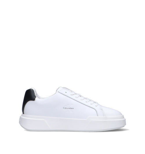 CALVIN KLEIN JEANS Sneaker uomo bianca/nera in pelle