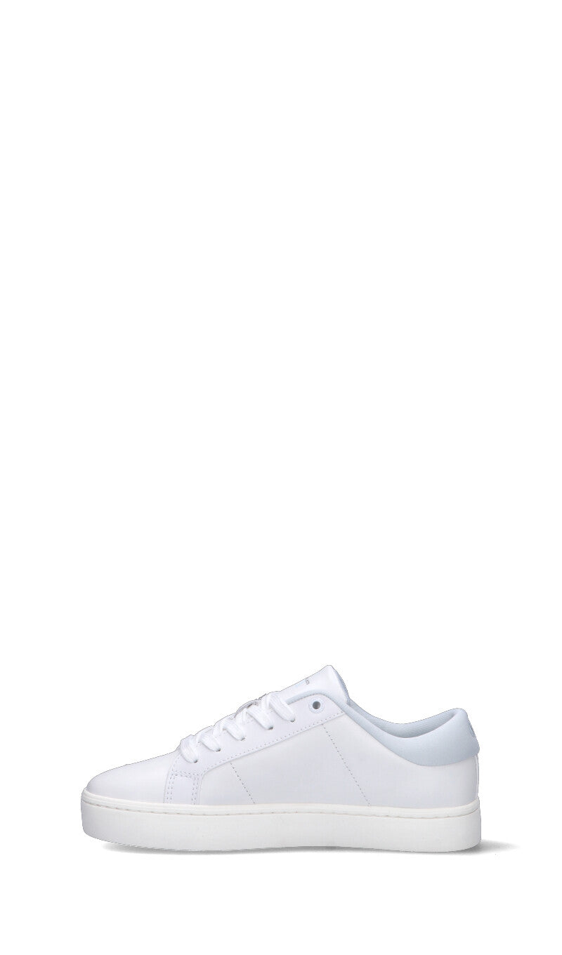 CALVIN KLEIN JEANS Sneaker donna bianca/azzurra in pelle