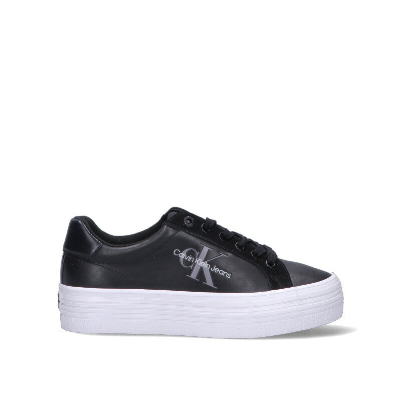 CALVIN KLEIN JEANS Sneaker donna nera in pelle