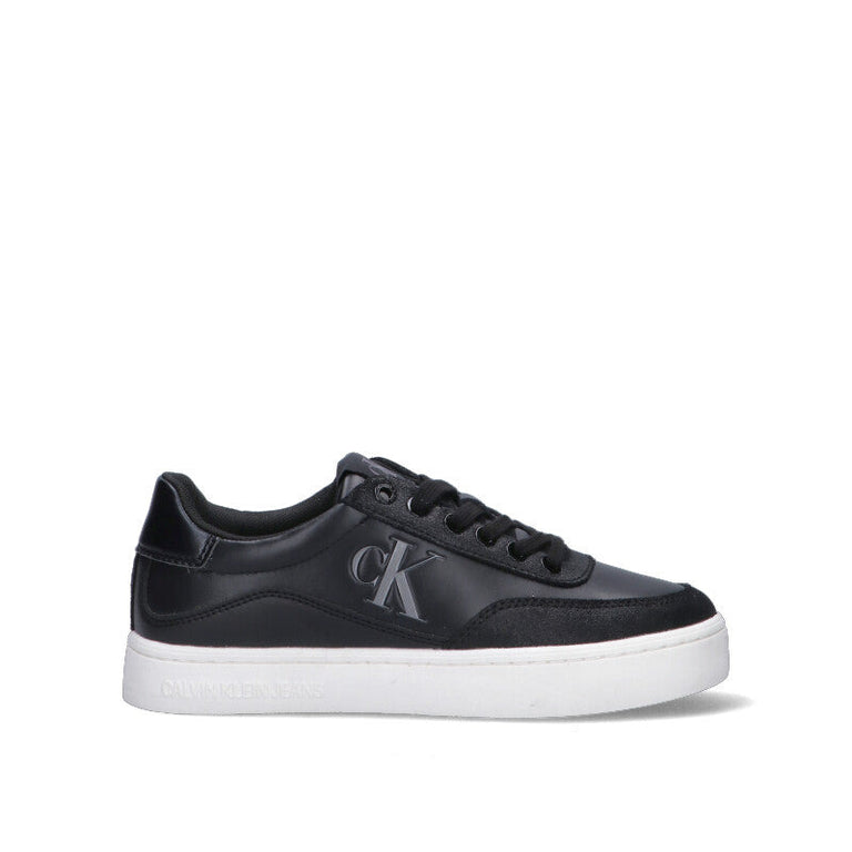 CALVIN KLEIN JEANS Sneaker donna nera in pelle