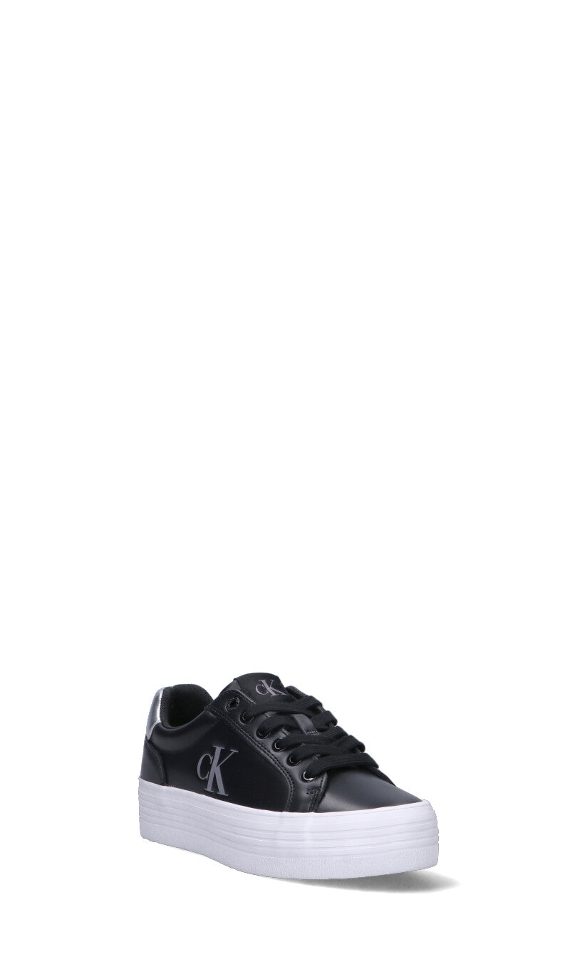 CALVIN KLEIN JEANS Sneaker donna nera in pelle