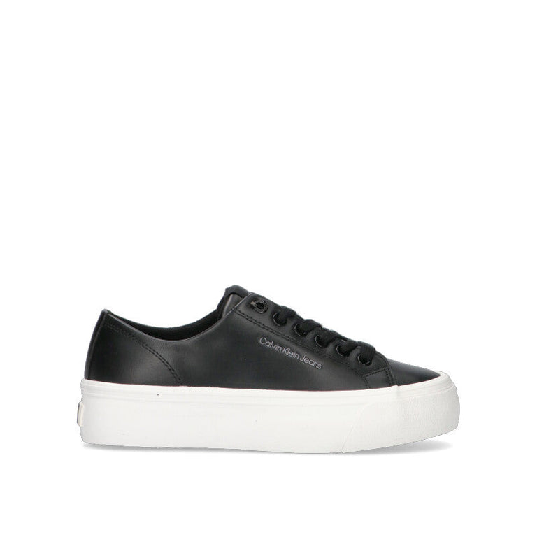 CALVIN KLEIN JEANS Sneaker donna nera in pelle