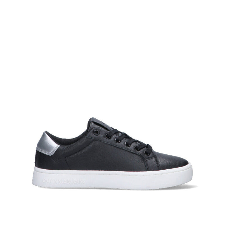 CALVIN KLEIN JEANS Sneaker donna nera in pelle