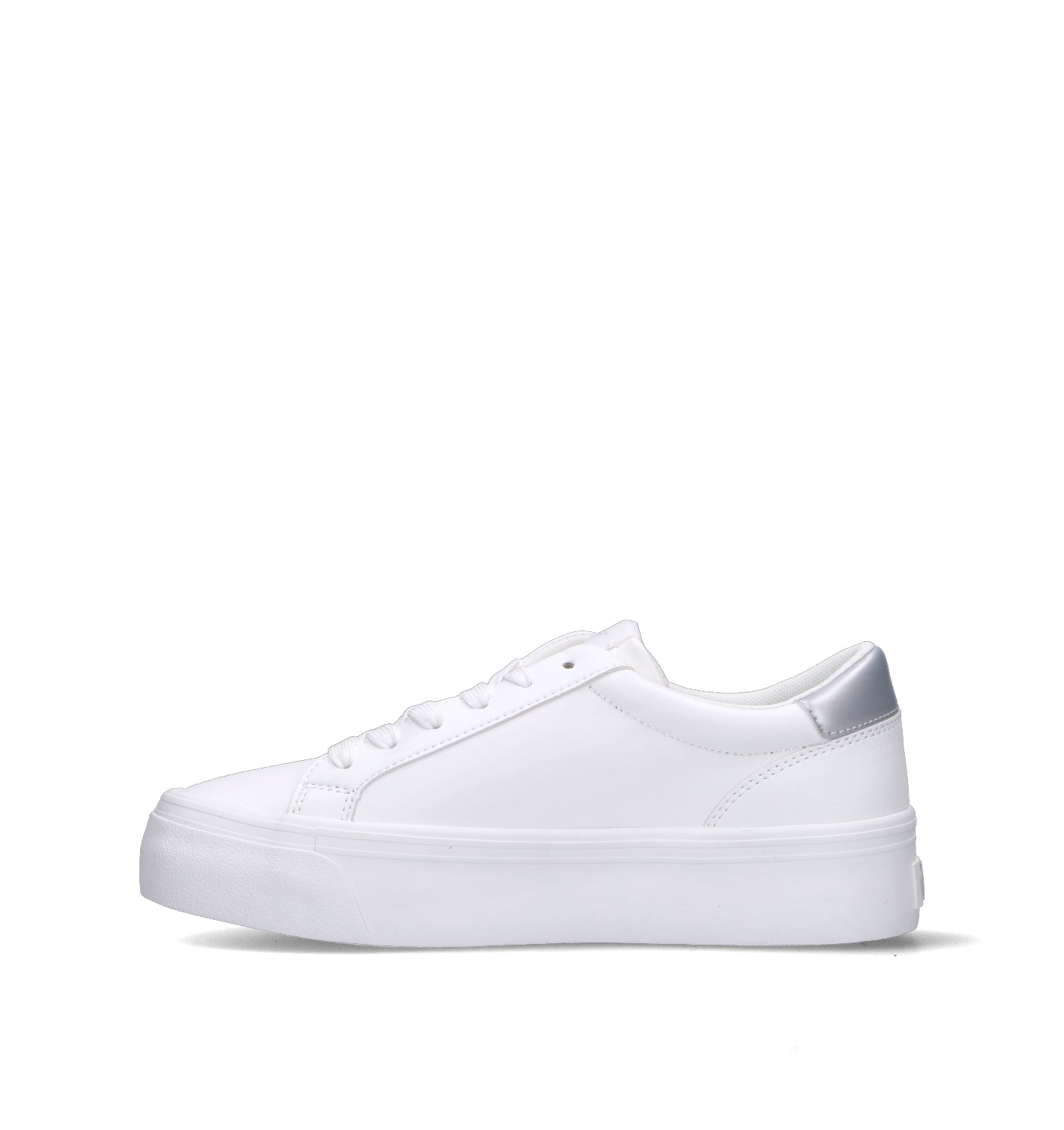 CALVIN KLEIN JEANS Sneaker donna bianca/argento