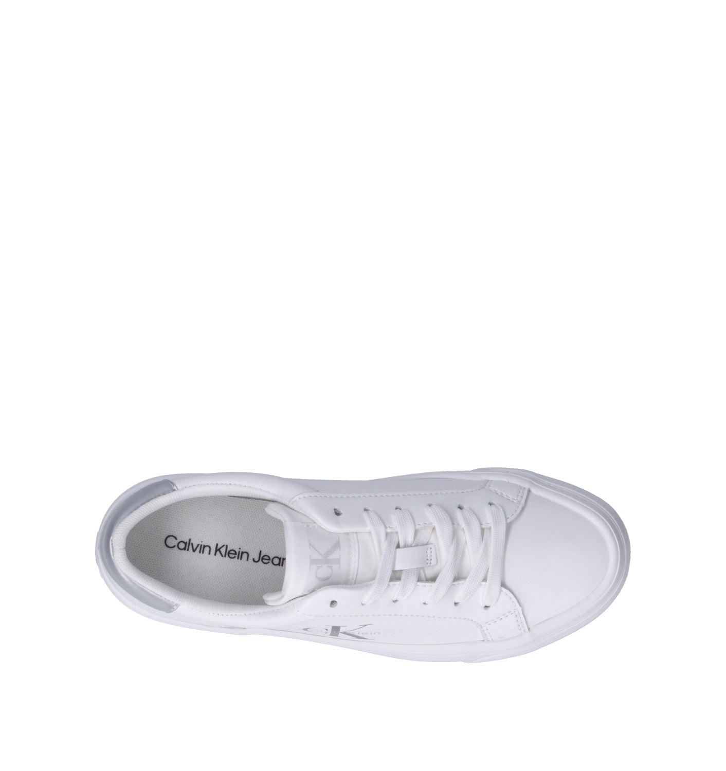 CALVIN KLEIN JEANS Sneaker donna bianca/argento
