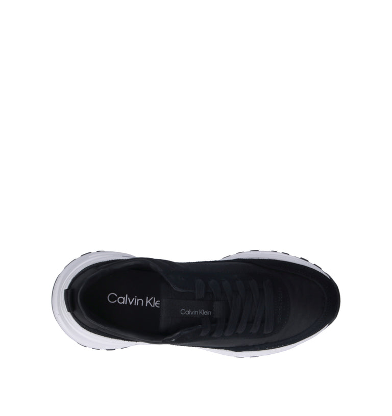 CALVIN KLEIN JEANS Sneaker donna nera in suede