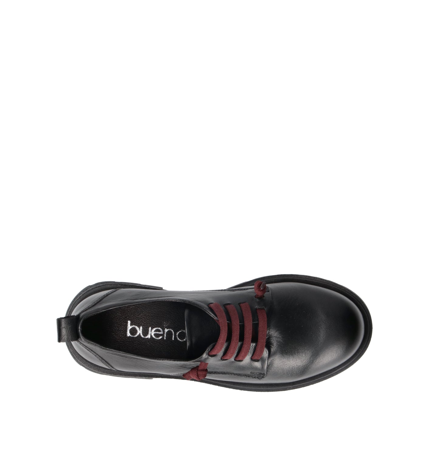 BUENO Stringata donna nera in pelle