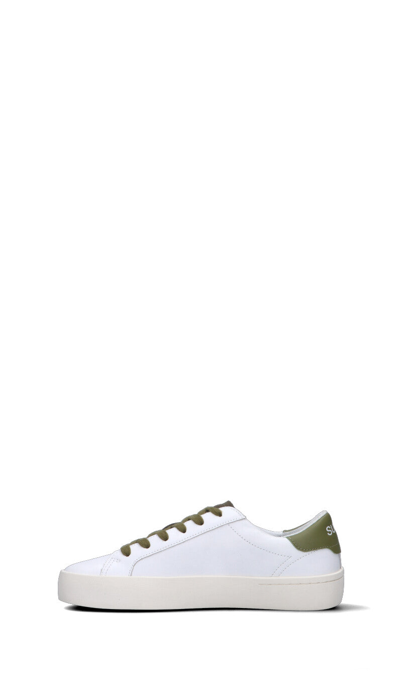 SUN68 Sneaker uomo bianca/oliva in pelle