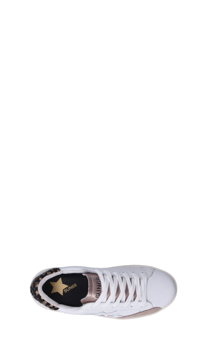 SUN68 Sneaker donna bianca in pelle