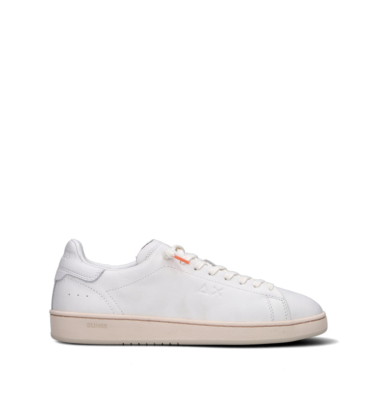 SUN68 Sneaker uomo bianca in pelle