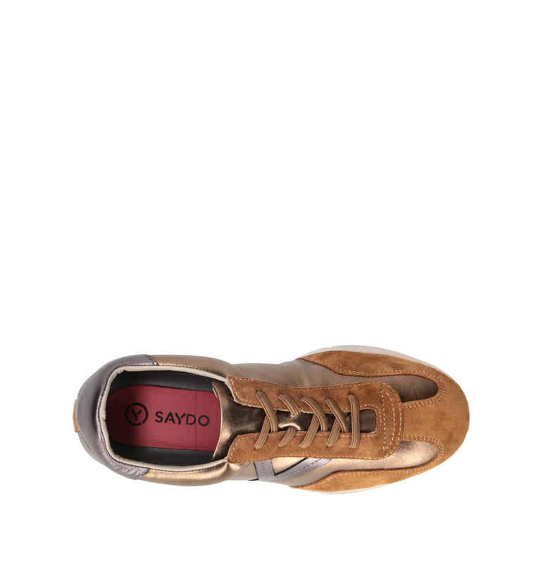 SAYDO Scarpa comfort donna oro in pelle