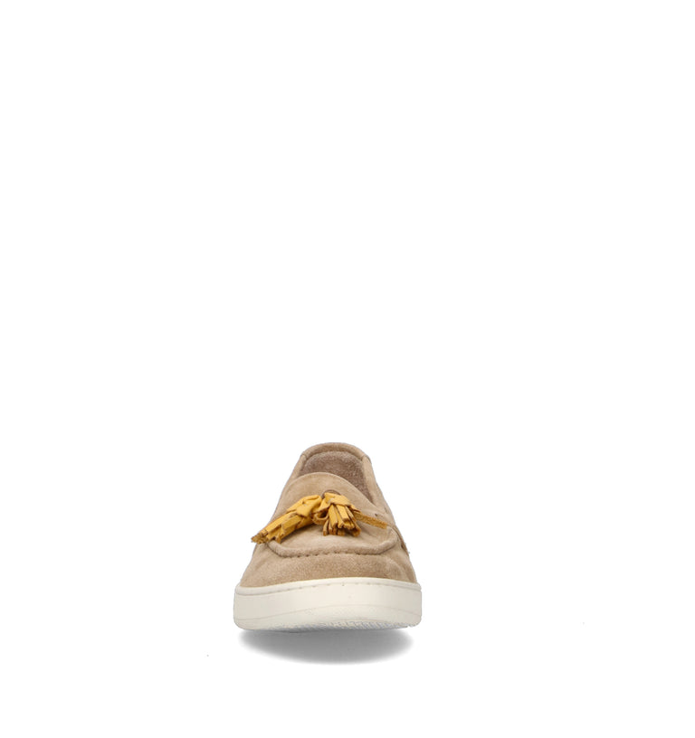 WAVE Mocassino donna cammello in suede