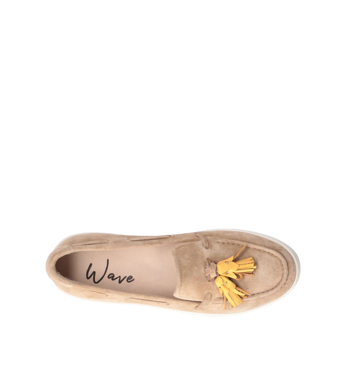 WAVE Mocassino donna cammello in suede