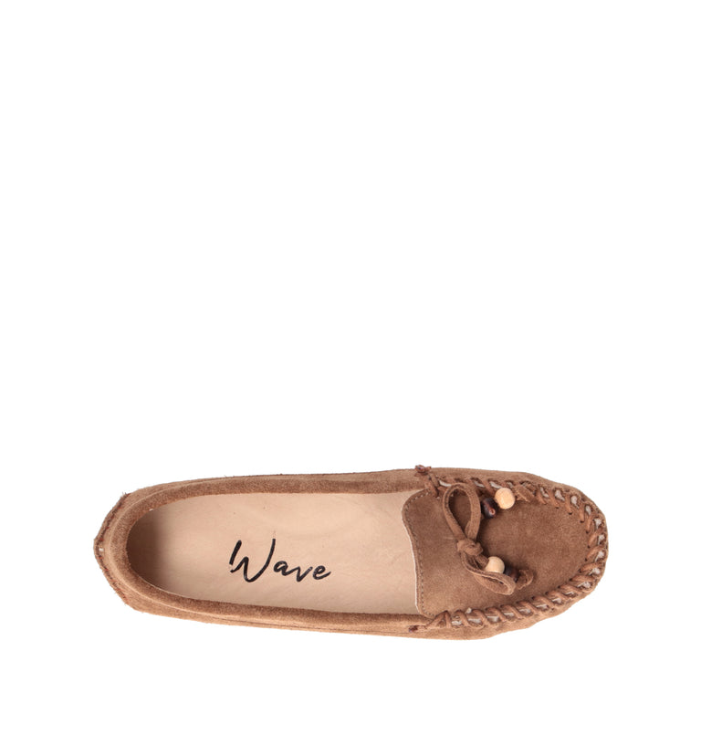 WAVE Mocassino donna sigaro in suede
