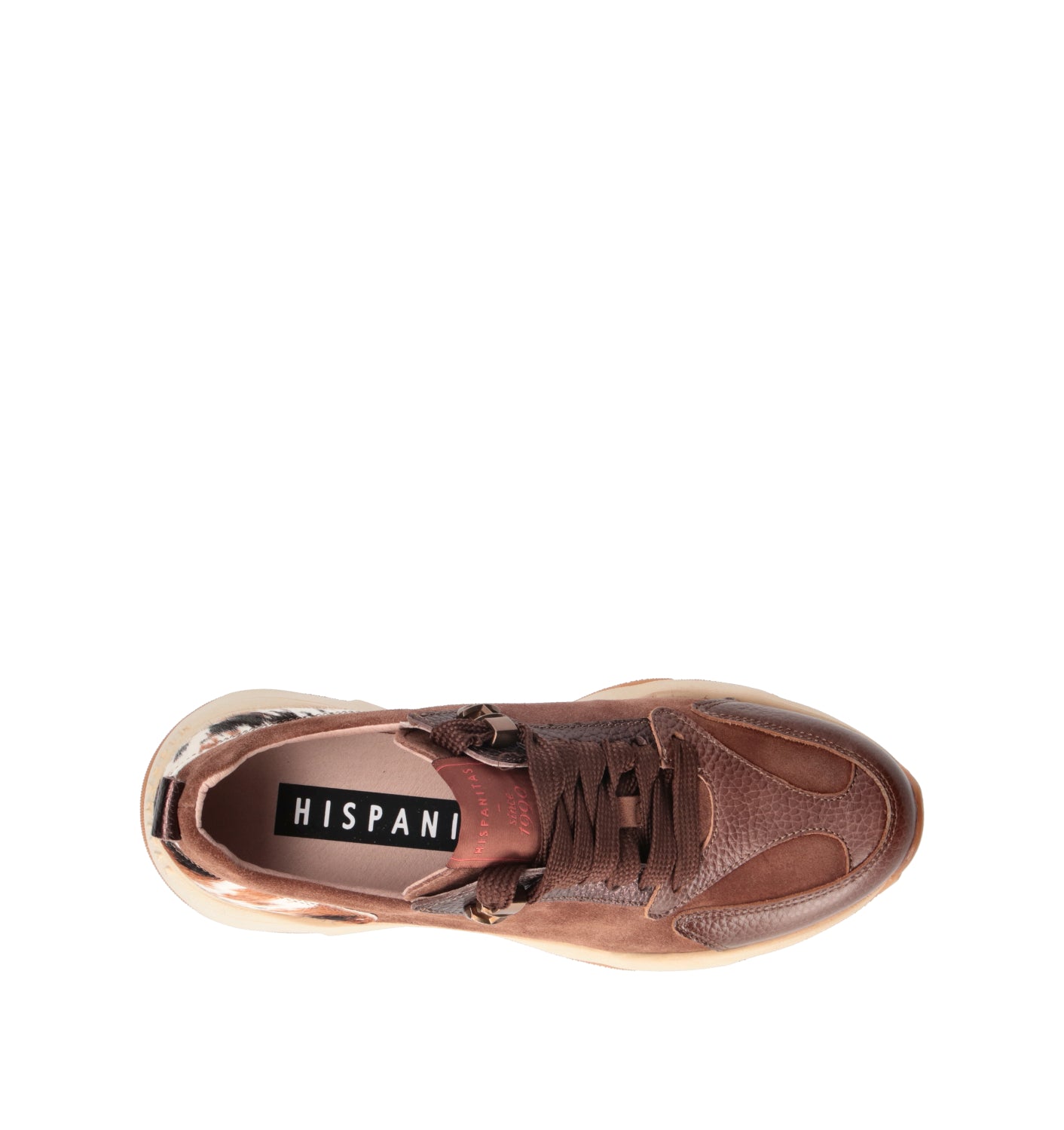 HISPANITAS Sneaker donna marrone in suede