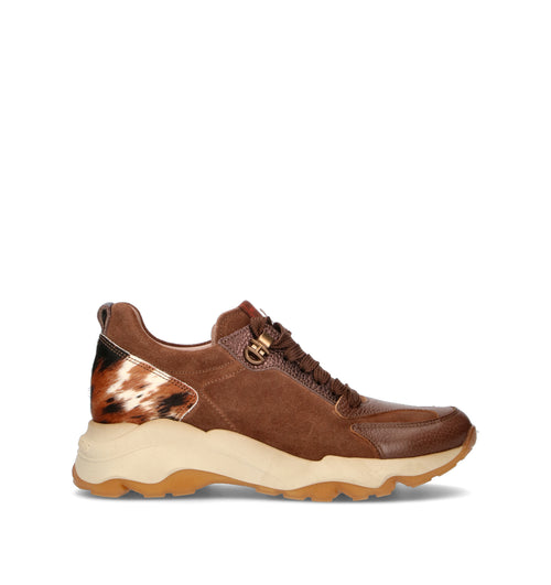 HISPANITAS Sneaker donna marrone in suede